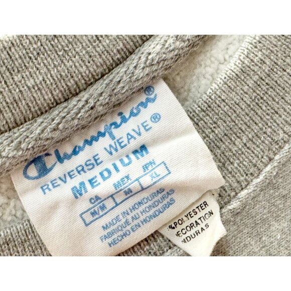 Vintage CHAMPION Sweatshirt 90s / 2000s Grey Logo Size Medium - Picture 7 of 8